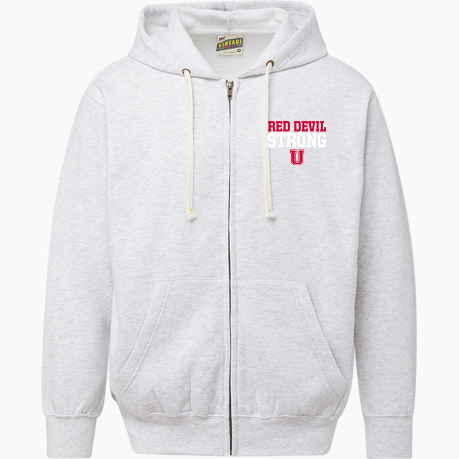 San Francisco University High School <span class="pdp-name-mascot">San Francisco University High School Red Devils</span> MV Sport Men's Vintage Fleece Full-Zip Hoodie