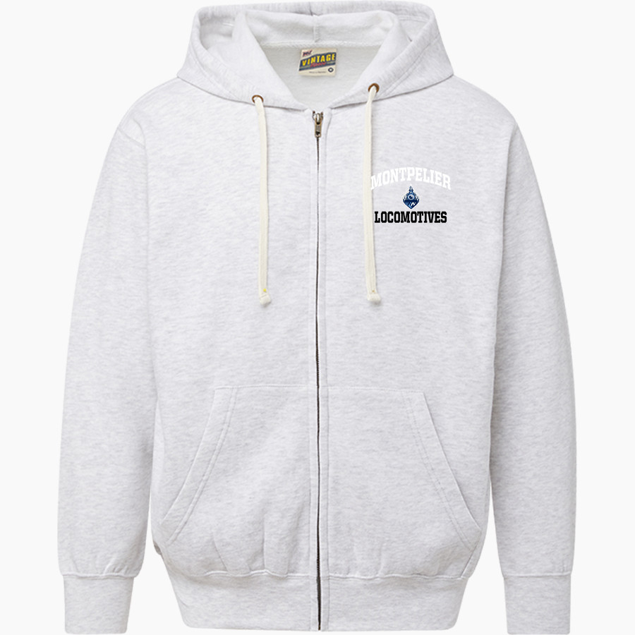 MONTPELIER HIGH SCHOOL LOCOMOTIVES <span class="pdp-name-mascot">MONTPELIER LOCOMOTIVES</span> MV Sport Men's Vintage Fleece Full-Zip Hoodie