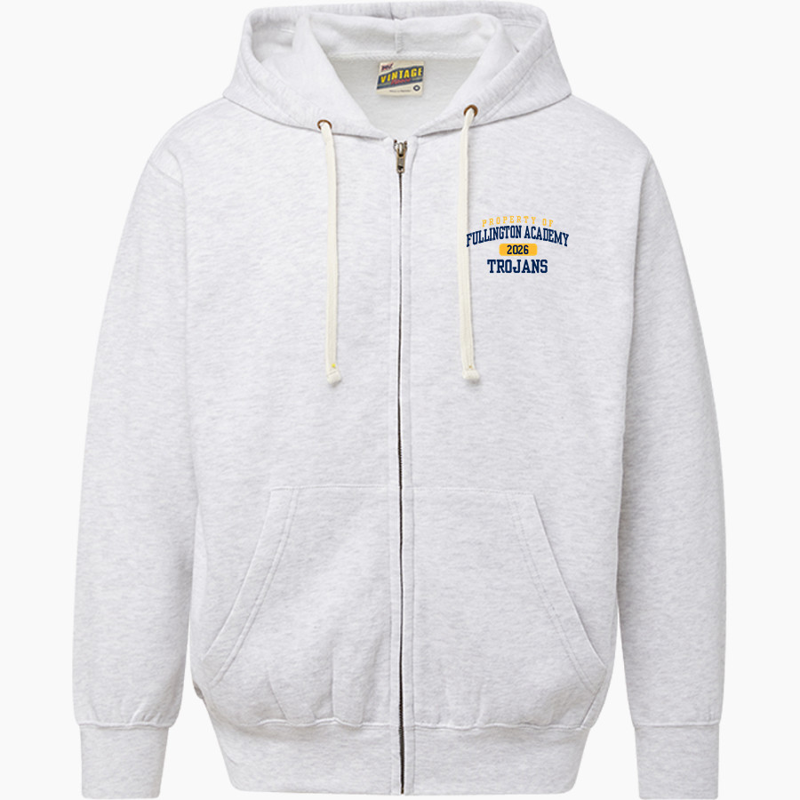 FULLINGTON ACADEMY TROJANS <span class="pdp-name-mascot">FULLINGTON ACADEMY TROJANS</span> MV Sport Men's Vintage Fleece Full-Zip Hoodie