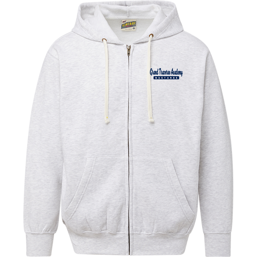 Grand Traverse Academy Mustangs <span class="pdp-name-mascot">Grand Traverse Academy Mustangs</span> MV Sport Men's Vintage Fleece Full-Zip Hoodie