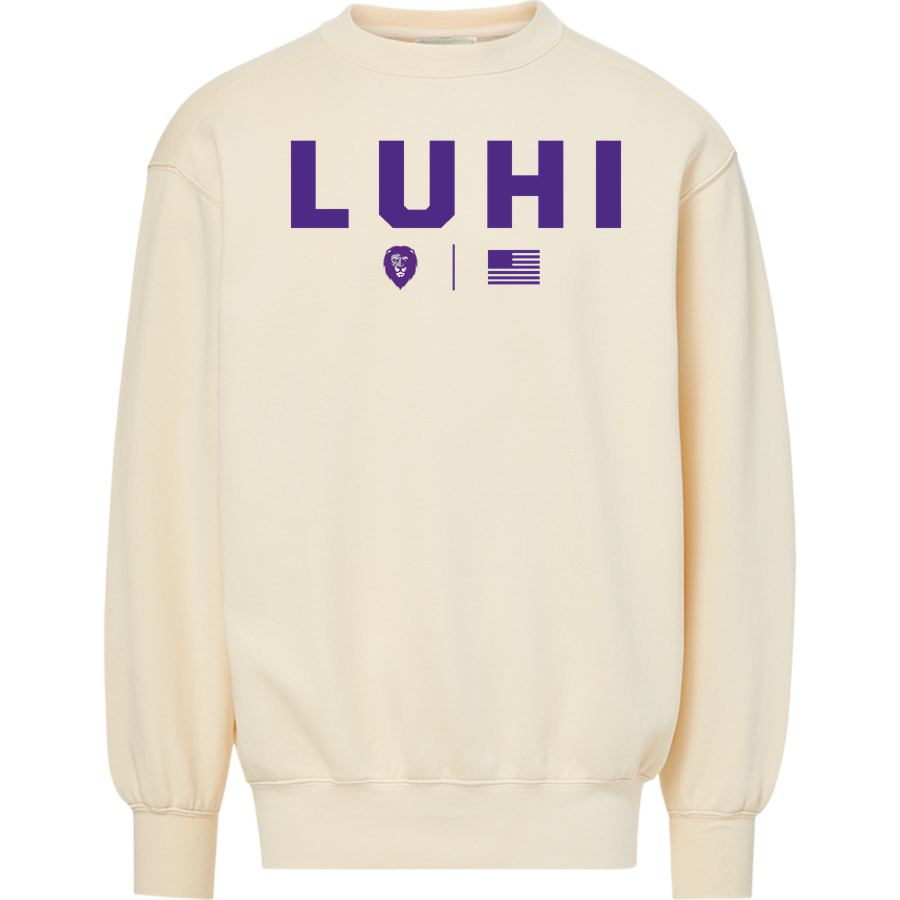 LUHI Lions <span class="pdp-name-mascot">Lutheran Lions</span> MV Sport Men's Coastal Color Crewneck Sweatshirt