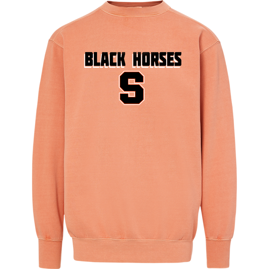 Schuylerville Horses <span class="pdp-name-mascot">Schuylerville Black Horses</span> MV Sport Men's Coastal Color Crewneck Sweatshirt
