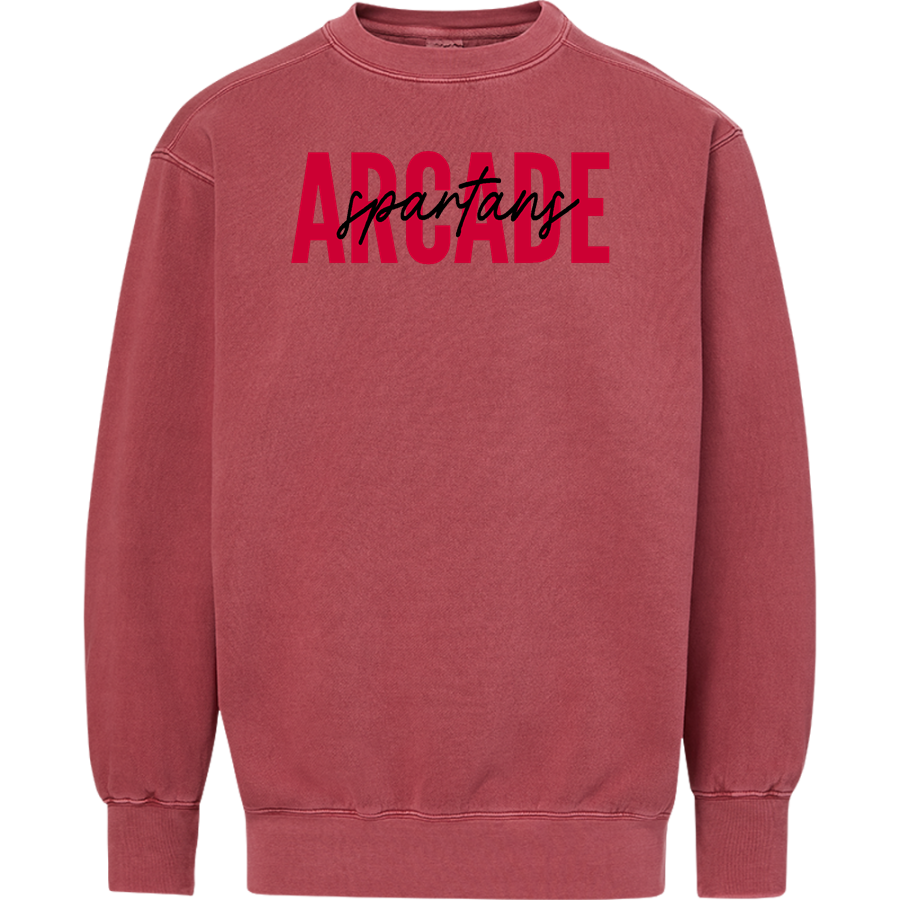 Arcade Fundamental Spartans <span class="pdp-name-mascot">Brad Arcade Fundamental Middle School Spartans</span> MV Sport Men's Coastal Color Crewneck Sweatshirt