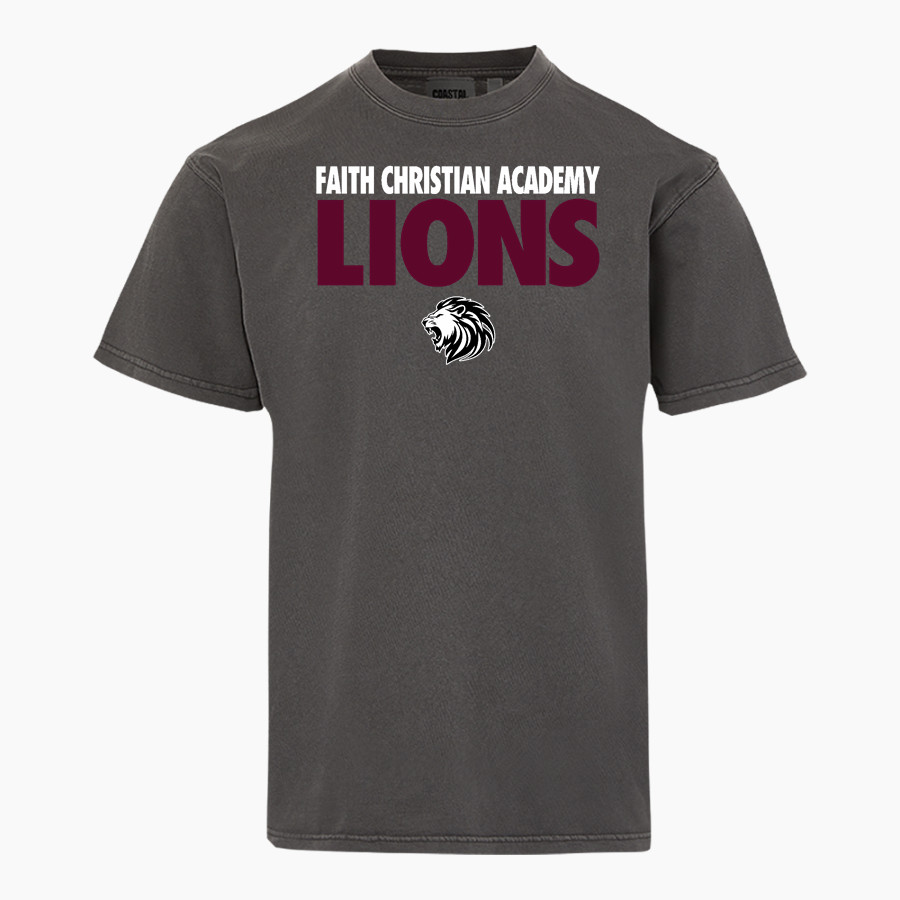 FAITH CHRISTIAN ACADEMY LIONS <span class="pdp-name-mascot">FAITH LIONS</span> MV Sport Men's Short Sleeve Coastal Color Tee