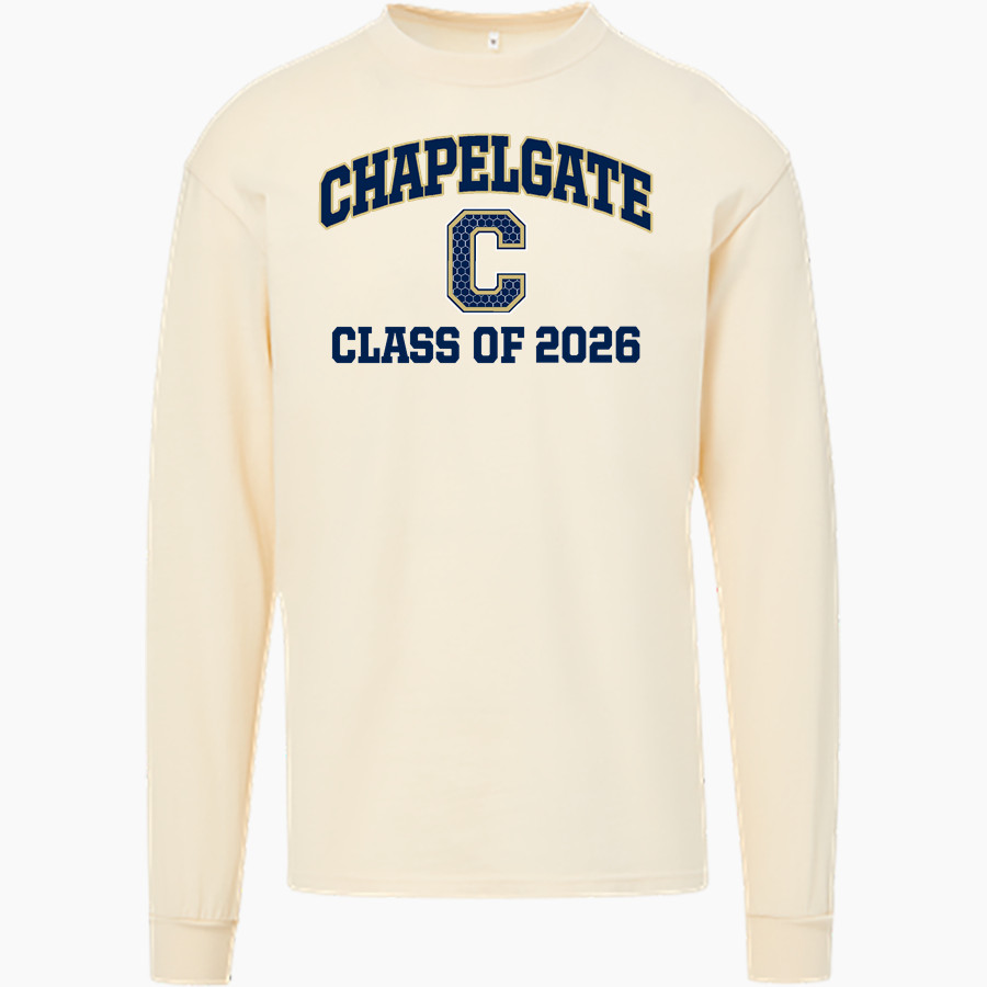 CHAPELGATE CHRISTIAN ACADEMY YELLOW JACKETS official sideline store MV Sport Men's Coastal Color Long Sleeve Tee