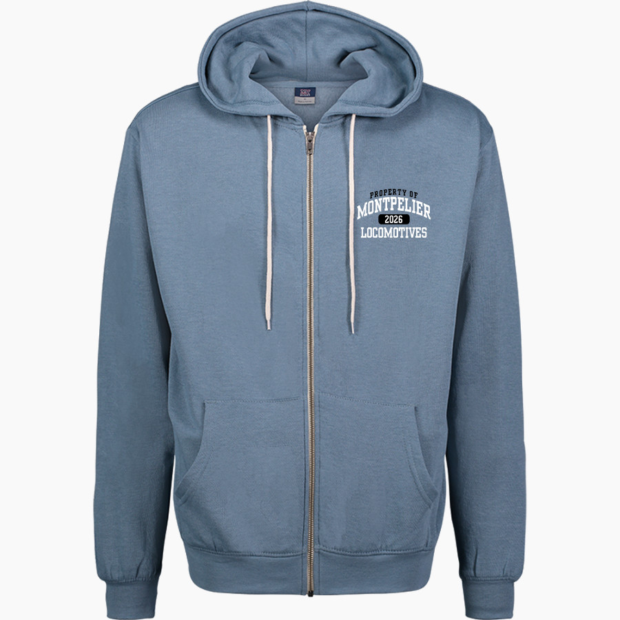 MONTPELIER HIGH SCHOOL LOCOMOTIVES <span class="pdp-name-mascot">MONTPELIER LOCOMOTIVES</span> MV Sport Men's Retro Heather Full-Zip Hoodie