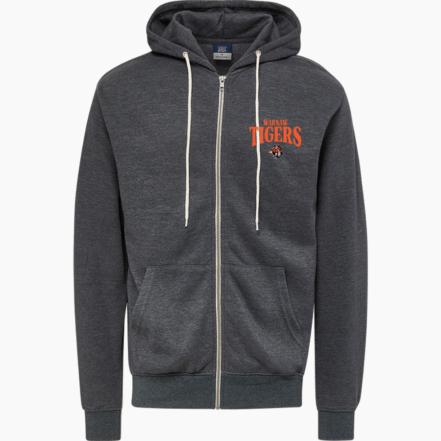 WARSAW HIGH SCHOOL TIGERS <span class="pdp-name-mascot">WARSAW TIGERS</span> MV Sport Men's Retro Heather Full-Zip Hoodie