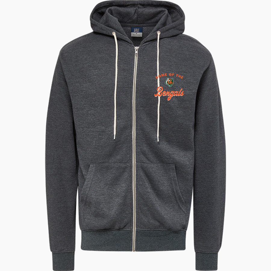 Plainfield East Bengals MV Sport Men's Retro Heather Full-Zip Hoodie