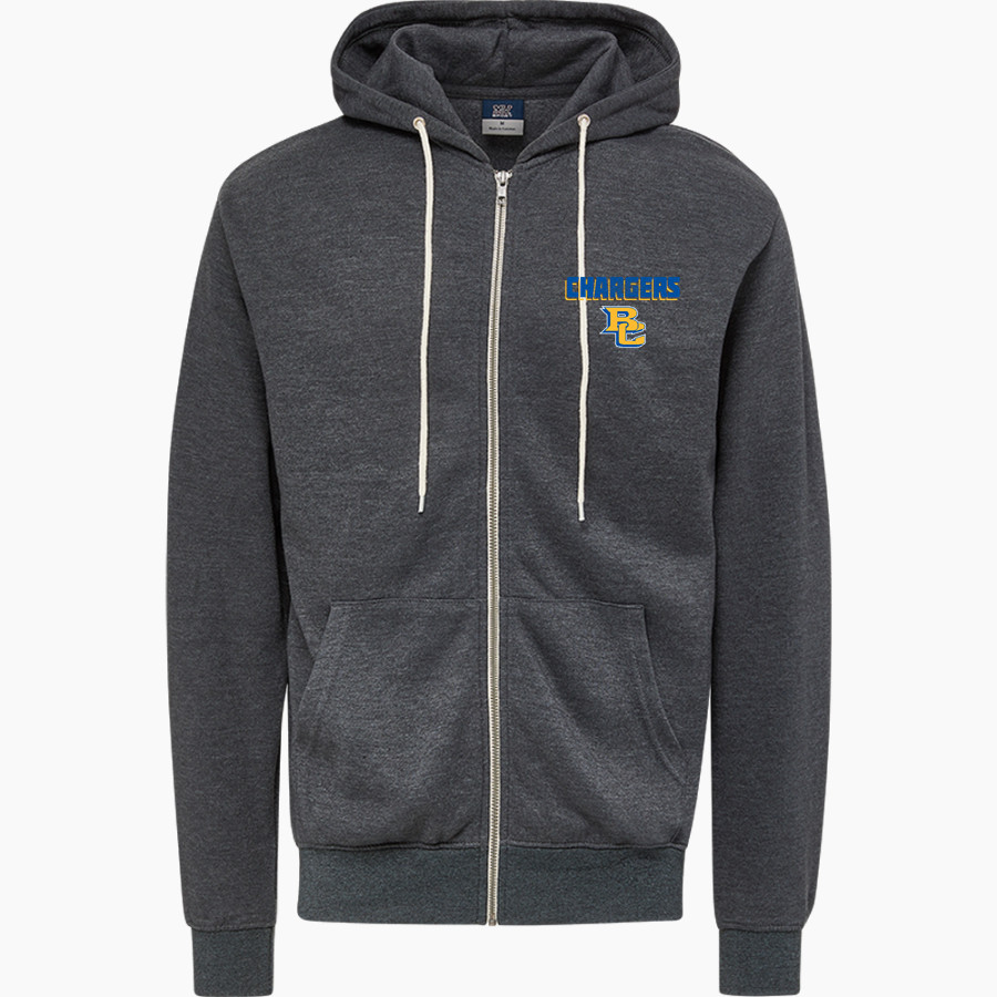 BRIAR CLIFF Chargers MV Sport Men's Retro Heather Full-Zip Hoodie
