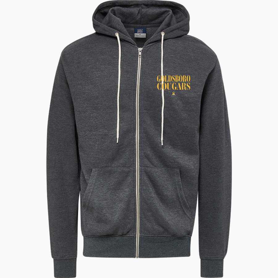 Goldsboro Cougars MV Sport Men's Retro Heather Full-Zip Hoodie