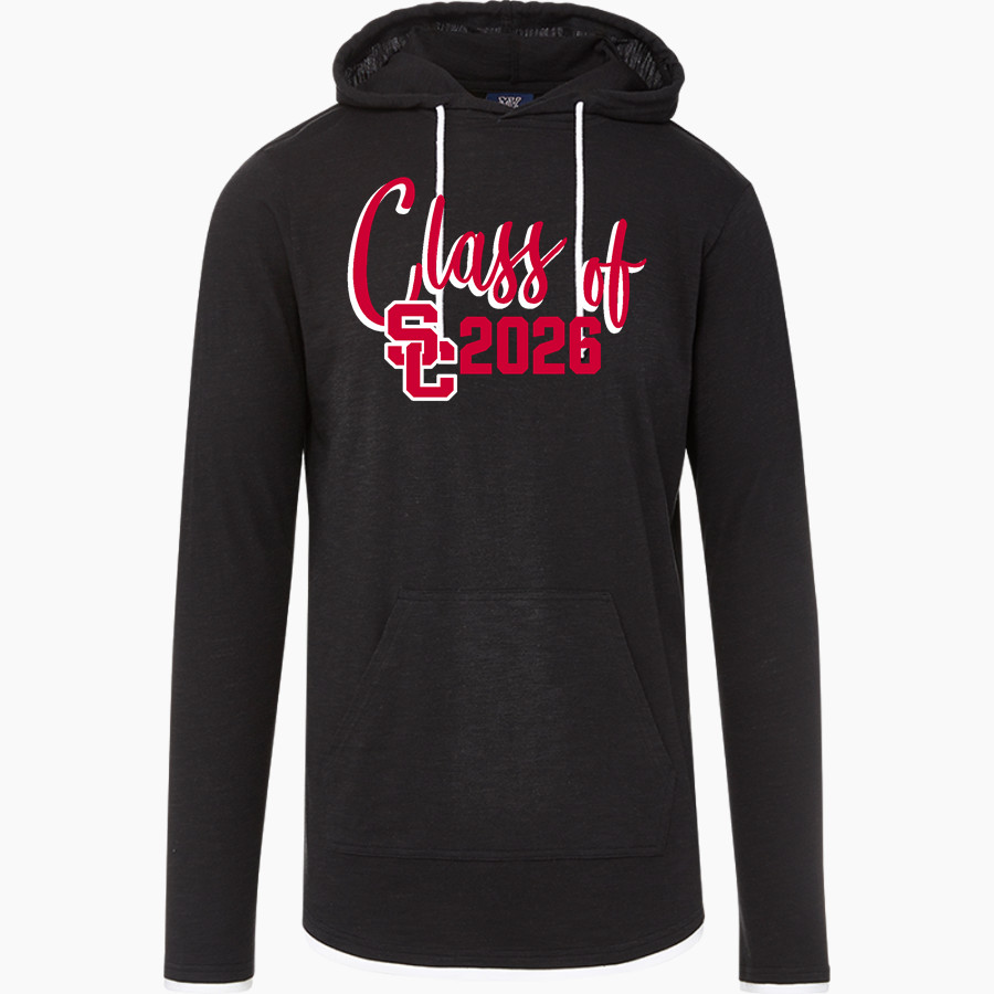 SWARTZ CREEK HIGH SCHOOL DRAGONS MV Sport Men's Miles Slub Hooded Long Sleeve Tee