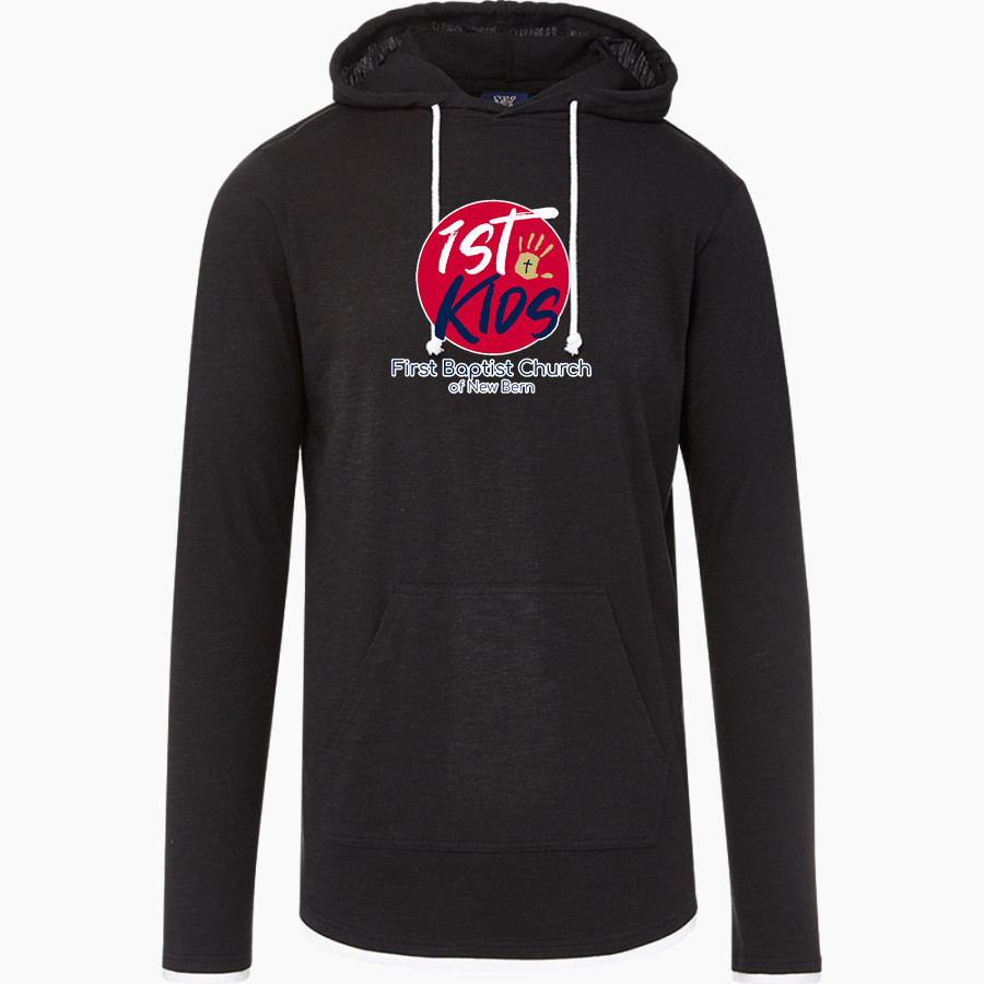 First Baptist First Baptist Church <span class="pdp-name-mascot">First Baptist Church of New Bern</span> MV Sport Men's Miles Slub Hooded Long Sleeve Tee