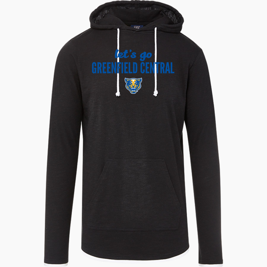Greenfield Central Cougars Online Store <span class="pdp-name-mascot">Greenfield-Central Cougars</span> MV Sport Men's Miles Slub Hooded Long Sleeve Tee