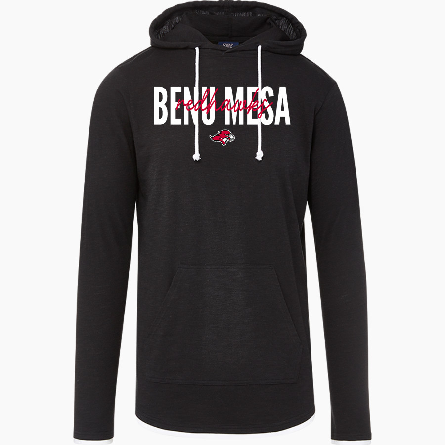 Benedictine University Mesa Redhawks MV Sport Men's Miles Slub Hooded Long Sleeve Tee