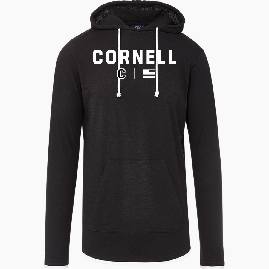 Cornell Rams <span class="pdp-name-mascot">Cornell Rams</span> MV Sport Men's Miles Slub Hooded Long Sleeve Tee