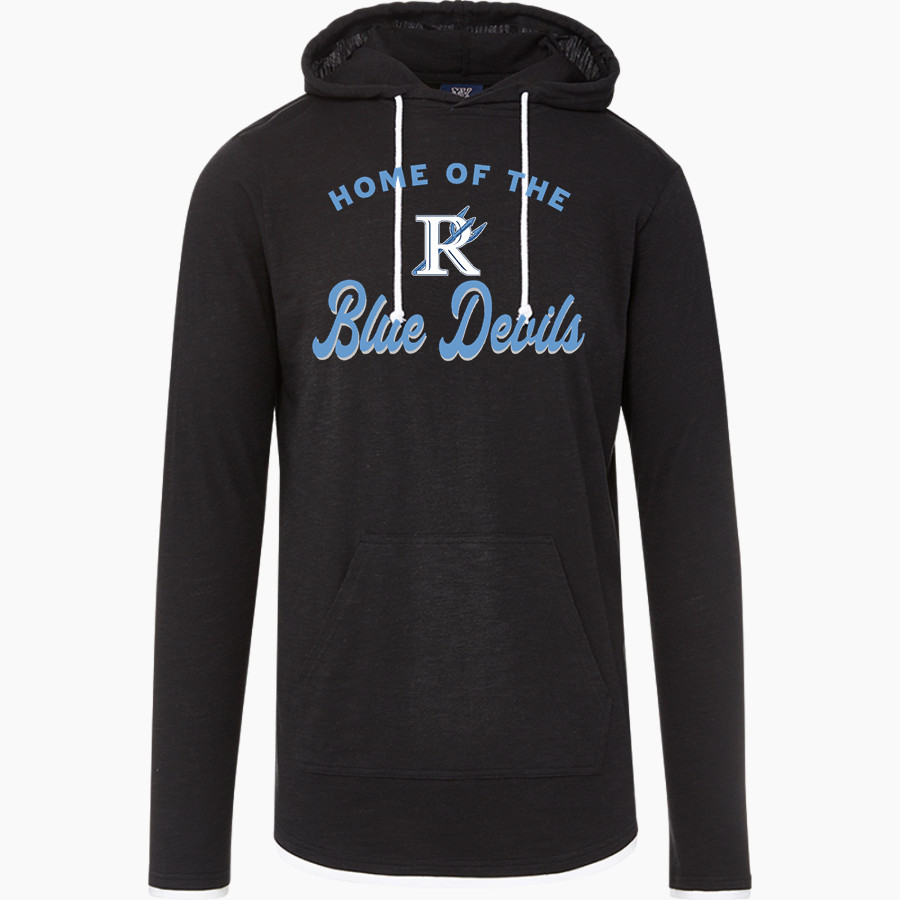 RICHMOND HIGH SCHOOL BLUE DEVILS <span class="pdp-name-mascot">RICHMOND BLUE DEVILS</span> MV Sport Men's Miles Slub Hooded Long Sleeve Tee