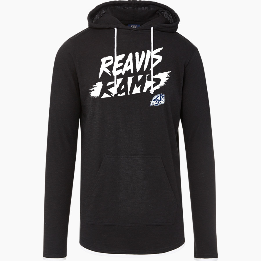 REAVIS HIGH SCHOOL RAMS MV Sport Men's Miles Slub Hooded Long Sleeve Tee