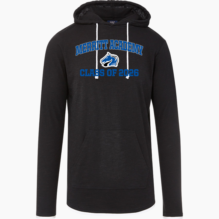 MERRITT ACADEMY HIGH SCHOOL MUSTANGS <span class="pdp-name-mascot">MERRITT ACADEMY MUSTANGS</span> MV Sport Men's Miles Slub Hooded Long Sleeve Tee