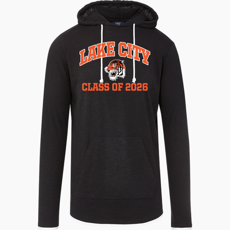 LAKE CITY HIGH SCHOOL TIGERS <span class="pdp-name-mascot">LAKE CITY TIGERS</span> MV Sport Men's Miles Slub Hooded Long Sleeve Tee