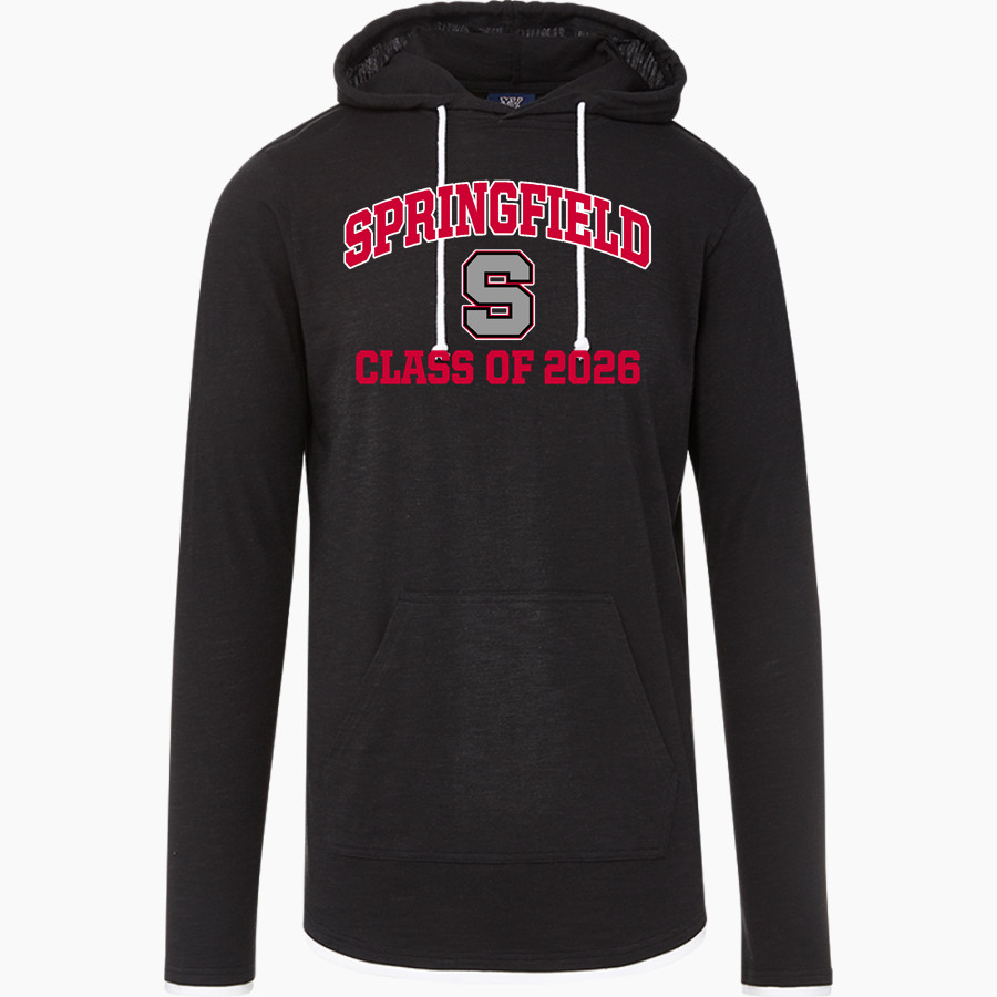 SPRINGFIELD SPARTANS The Online Store MV Sport Men's Miles Slub Hooded Long Sleeve Tee