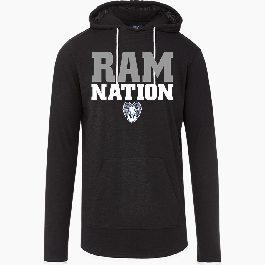 PURNELL SWETT SENIOR HIGH SCHOOL RAMS <span class="pdp-name-mascot">PURNELL SWETT RAMS</span> MV Sport Men's Miles Slub Hooded Long Sleeve Tee