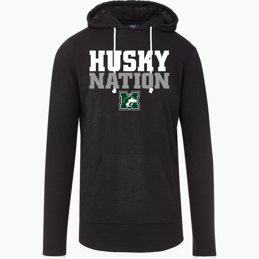 MONADNOCK REGIONAL MIDDLE HIGH SCHOOL HUSKIES <span class="pdp-name-mascot">MONADNOCK REGIONAL HUSKIES</span> MV Sport Men's Miles Slub Hooded Long Sleeve Tee
