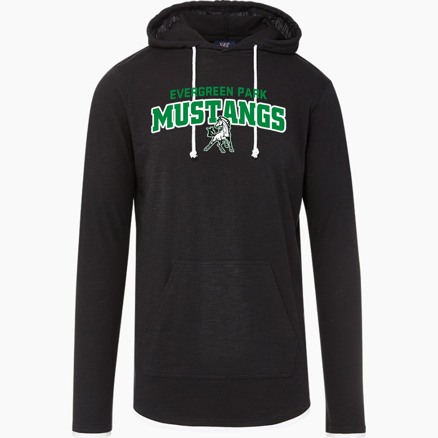 EVERGREEN PARK HIGH SCHOOL MUSTANGS <span class="pdp-name-mascot">EVERGREEN PARK MUSTANGS</span> MV Sport Men's Miles Slub Hooded Long Sleeve Tee
