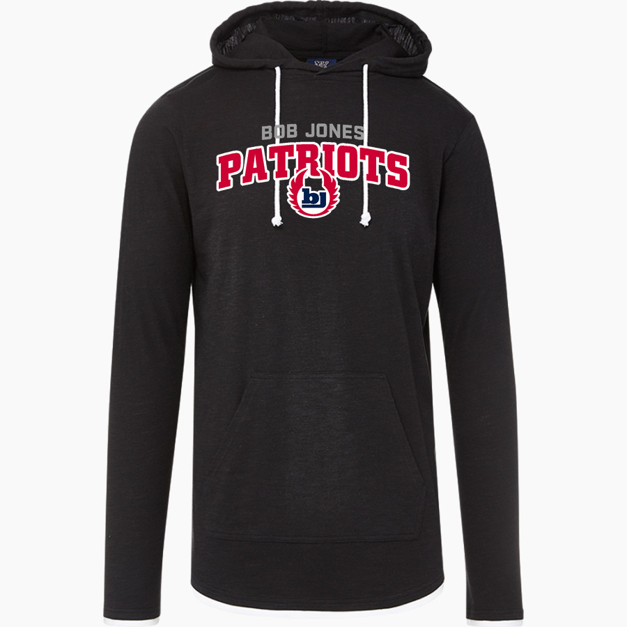 Bob Jones Patriots MV Sport Men's Miles Slub Hooded Long Sleeve Tee