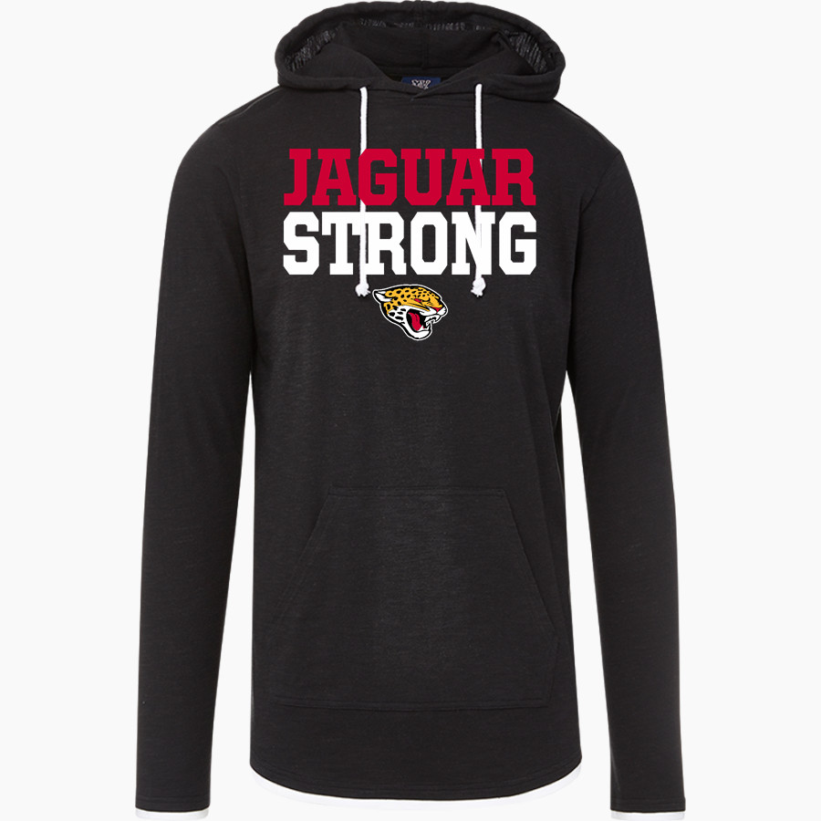 PORT ST LUCIE HIGH SCHOOL JAGUARS MV Sport Men's Miles Slub Hooded Long Sleeve Tee