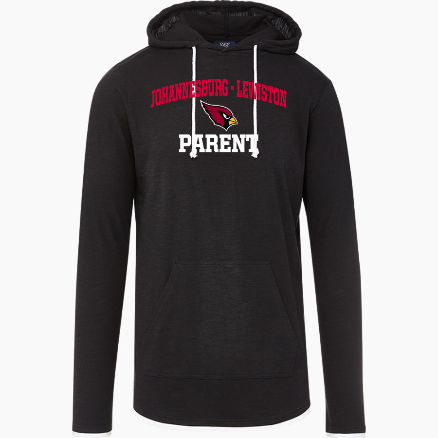 JOHANNESBURG-LEWISTON HIGH SCH CARDINALS <span class="pdp-name-mascot">JOHANNESBURG - LEWISTON CARDINALS</span> MV Sport Men's Miles Slub Hooded Long Sleeve Tee