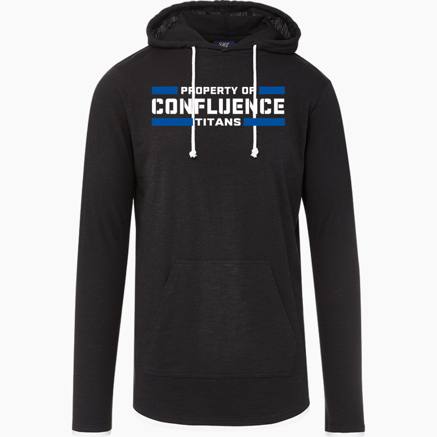 CONFLUENCE PREPARATORY ACADEMY TITANS <span class="pdp-name-mascot">CONFLUENCE PREPARATORY ACADEMY TITANS</span> MV Sport Men's Miles Slub Hooded Long Sleeve Tee