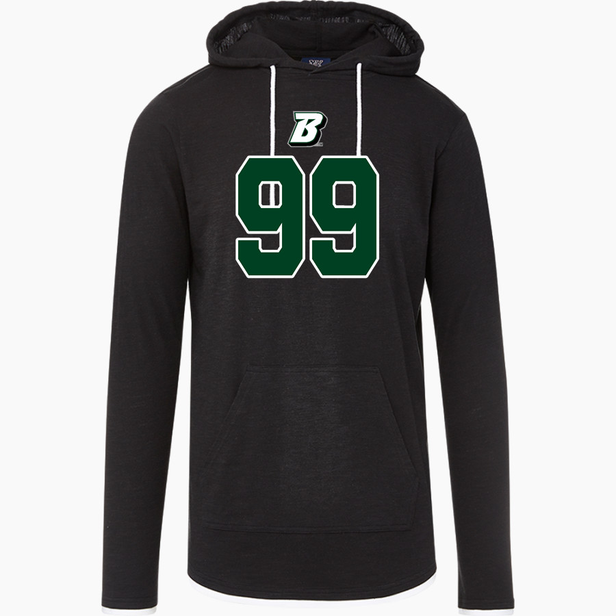 Binghamton University MV Sport Men's Miles Slub Hooded Long Sleeve Tee
