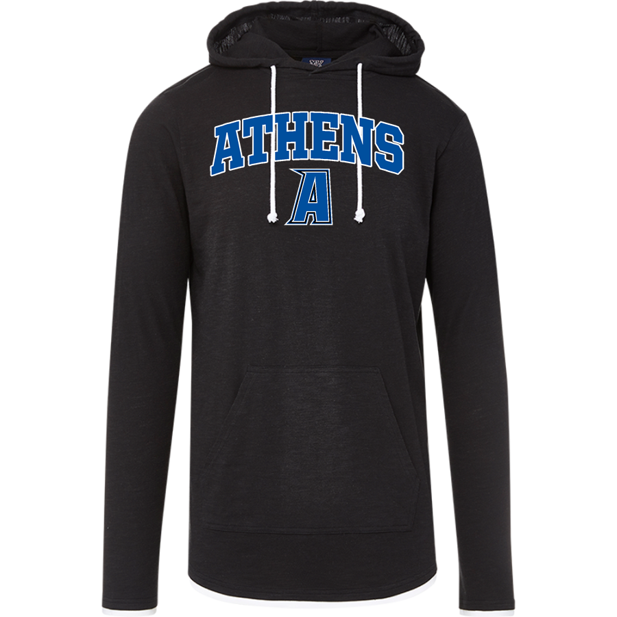 ATHENS HIGH SCHOOL BLUEJAYS <span class="pdp-name-mascot">ATHENS BLUEJAYS</span> MV Sport Men's Miles Slub Hooded Long Sleeve Tee