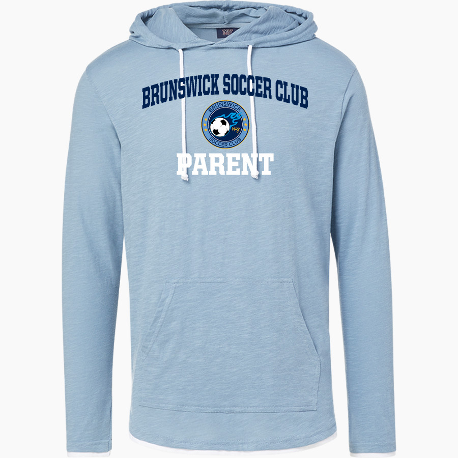 Brunswick Soccer Club Brunswick Soccer Clu MV Sport Men's Miles Slub Hooded Long Sleeve Tee