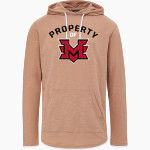 Mountain View Cougars MV Sport Men's Miles Slub Hooded Long Sleeve Tee Front Thumbnail