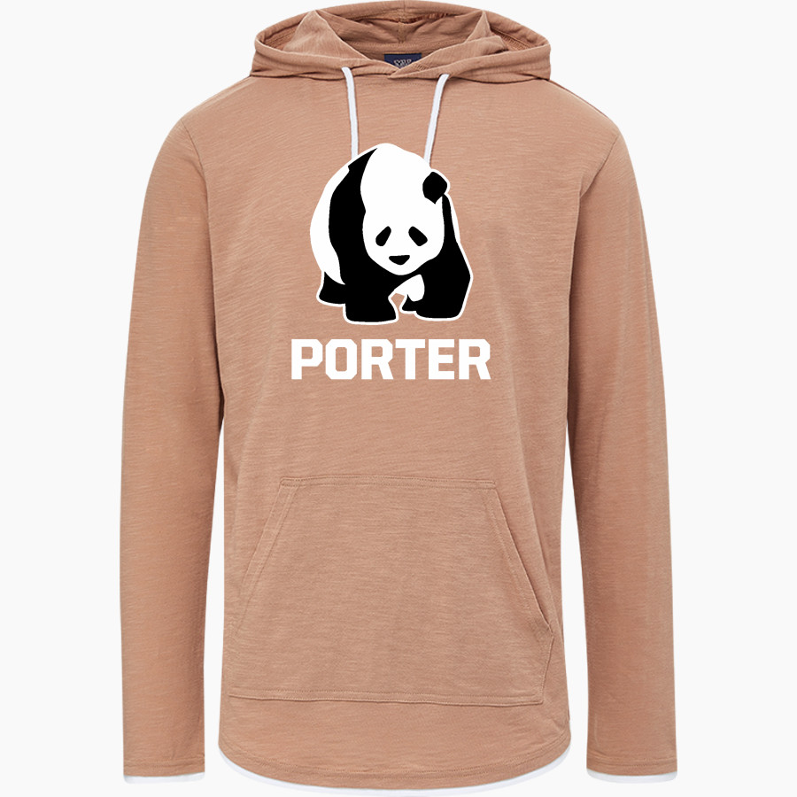 Porter Pandas official sideline store <span class="pdp-name-mascot">Porter Elementary School Pandas</span> MV Sport Men's Miles Slub Hooded Long Sleeve Tee
