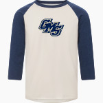 Grant Yankees <span class="pdp-name-mascot">Grant Yankees</span> MV Sport Men's 3/4 Sleeve Mickey Baseball Tee Front Thumbnail