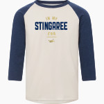 MIAMI SENIOR HIGH SCHOOL STINGAREES MV Sport Men's 3/4 Sleeve Mickey Baseball Tee Front Thumbnail