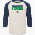 Doane Stuart Thunderchickens Thunderchickens <span class="pdp-name-mascot">Doane Stuart Thunderchickens</span> MV Sport Men's 3/4 Sleeve Mickey Baseball Tee Front Thumbnail