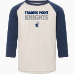 Traders Point Knights <span class="pdp-name-mascot">Traders Point KnightS</span> MV Sport Men's 3/4 Sleeve Mickey Baseball Tee Front Thumbnail