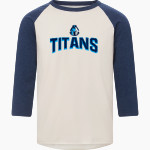 Tri-County Titans <span class="pdp-name-mascot">Tri-County Titans</span> MV Sport Men's 3/4 Sleeve Mickey Baseball Tee Front Thumbnail