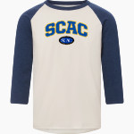 Southern Collegiate Athletic Conference MV Sport Men's 3/4 Sleeve Mickey Baseball Tee Front Thumbnail