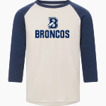 William L Callahan Broncos MV Sport Men's 3/4 Sleeve Mickey Baseball Tee Front Thumbnail