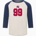 North Tonawanda Lumberjacks MV Sport Men's 3/4 Sleeve Mickey Baseball Tee Front Thumbnail