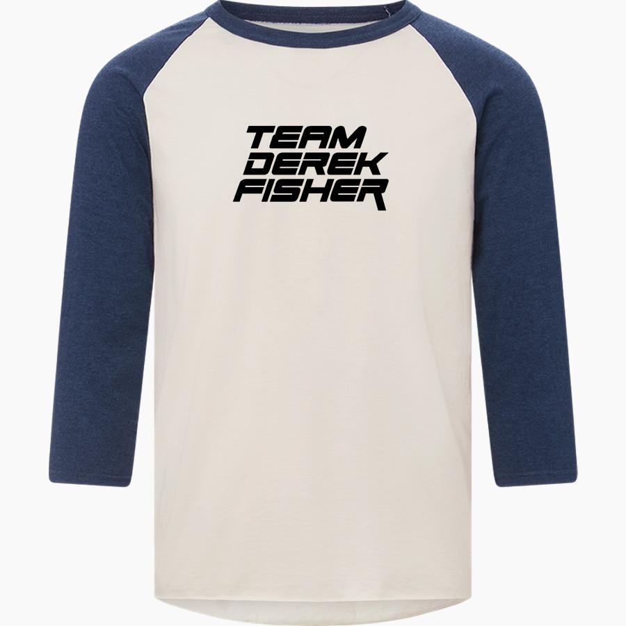 Be Better Foundation Team Derek Fisher MV Sport Men's 3/4 Sleeve Mickey Baseball Tee