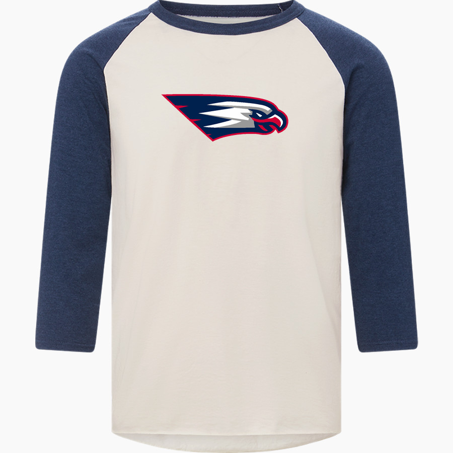 Putnam County War Eagles <span class="pdp-name-mascot">Putnam County War Eagles</span> MV Sport Men's 3/4 Sleeve Mickey Baseball Tee