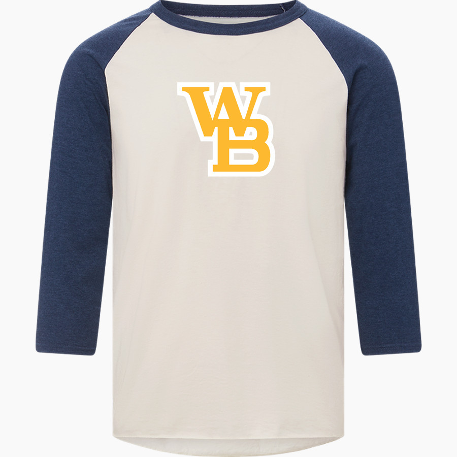 West Babylon Eagles <span class="pdp-name-mascot">West Babylon Eagles</span> MV Sport Men's 3/4 Sleeve Mickey Baseball Tee