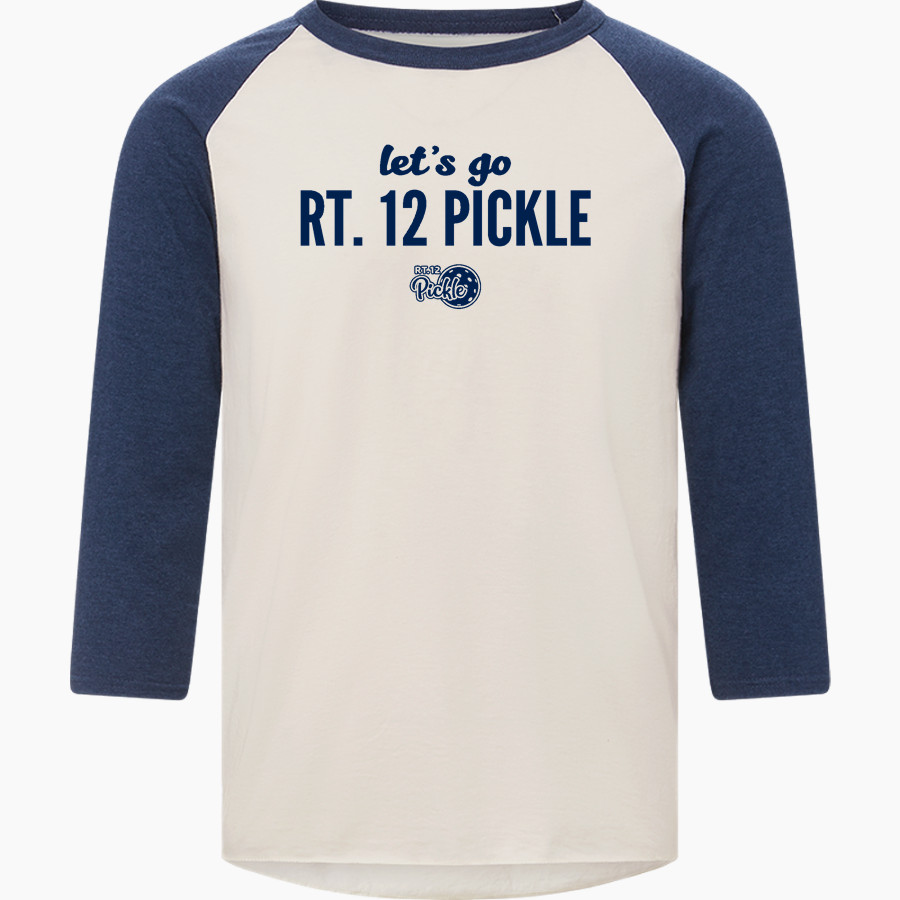 Rt. 12 Pickle Rt. 12 Pickle <span class="pdp-name-mascot">Rt. 12 Pickle</span> MV Sport Men's 3/4 Sleeve Mickey Baseball Tee