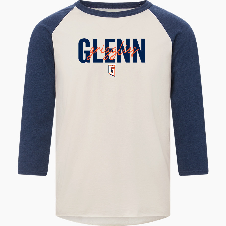 Glenn Grizzlies <span class="pdp-name-mascot">Tom Glenn Grizzlies</span> MV Sport Men's 3/4 Sleeve Mickey Baseball Tee