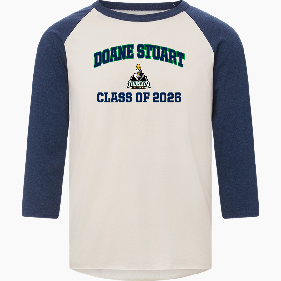 Doane Stuart Thunderchickens Thunderchickens <span class="pdp-name-mascot">Doane Stuart Thunderchickens</span> MV Sport Men's 3/4 Sleeve Mickey Baseball Tee